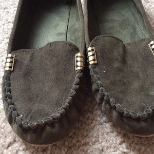 Green loafers